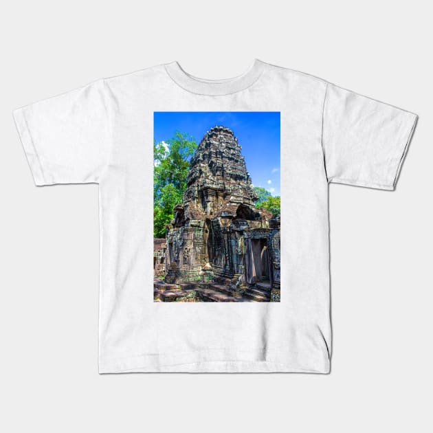 Banteay Kdei Temple, Angkor Kids T-Shirt by BrianPShaw